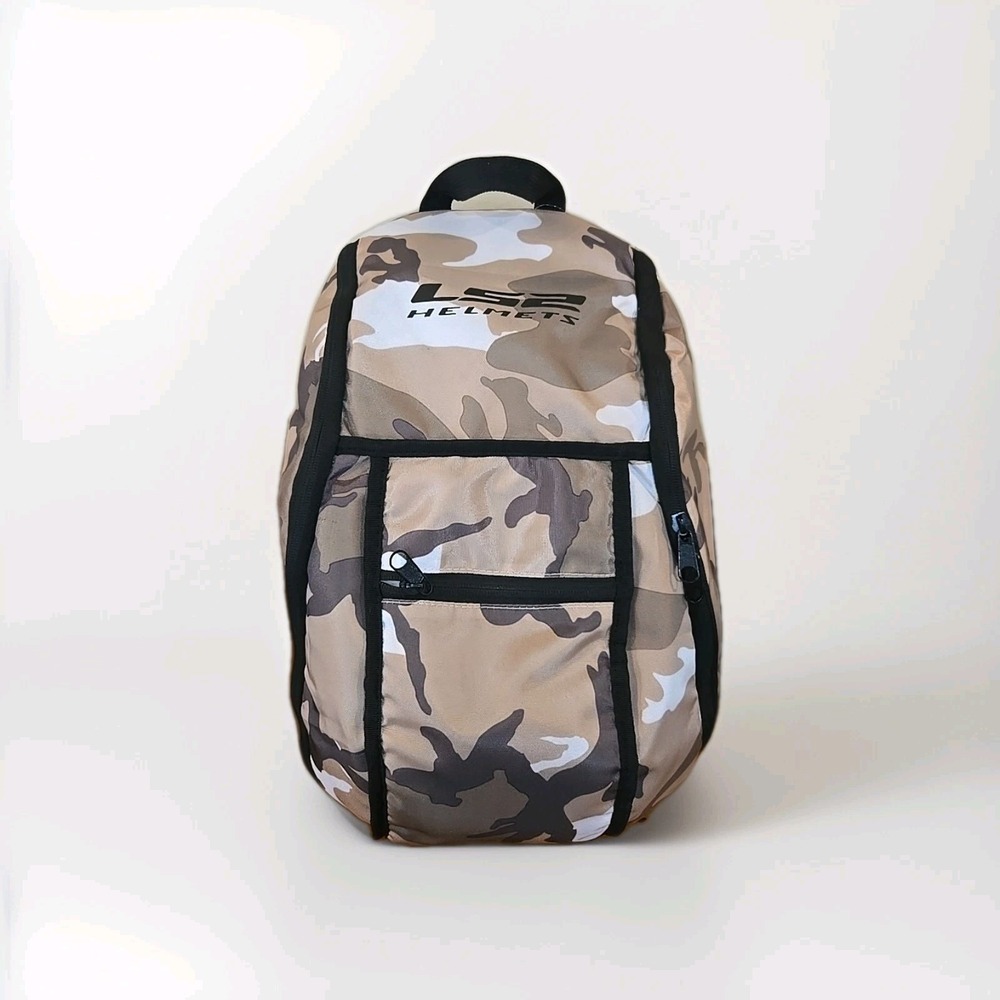 LS2 Camo Motorcycle Track Race ATV Helmet Carry Backpack Protection Case